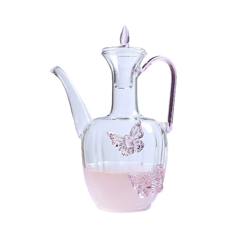 Goblet de chá de borboleta copo de vidro de vinho tinto