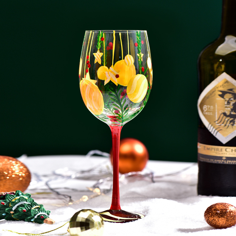 Copo de vinho criativo de Natal