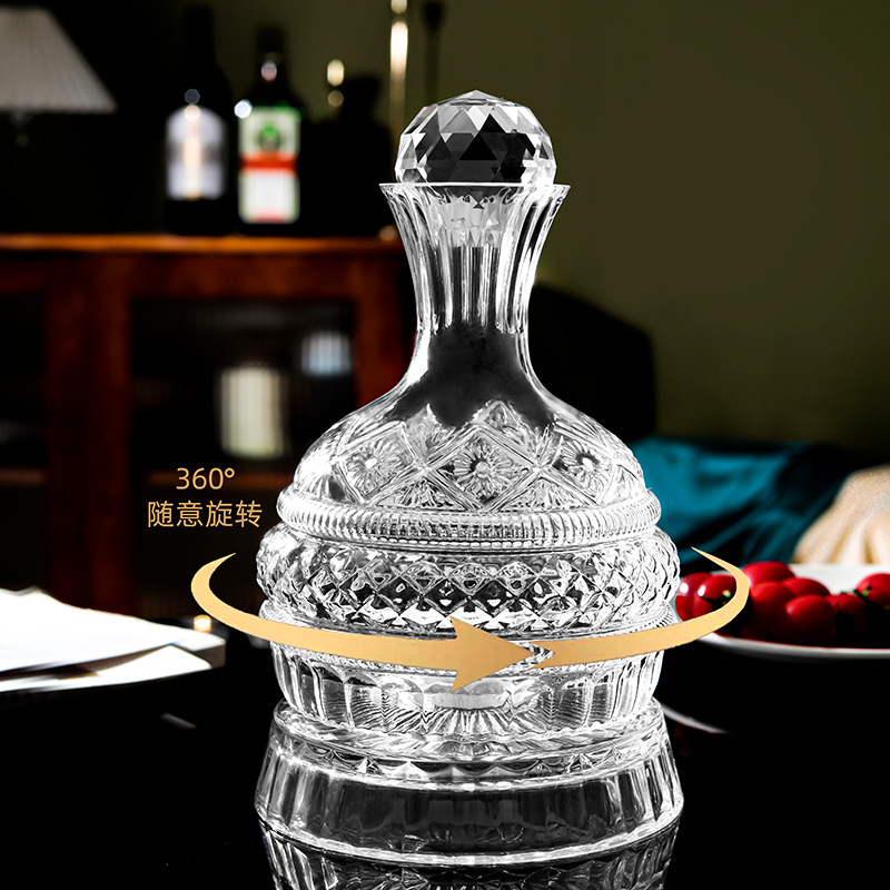 Pote de ornamento de vinho de vinho rotativo de ponta
