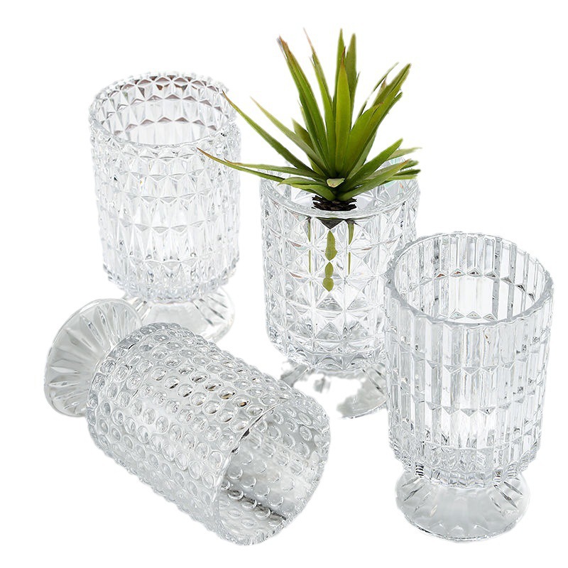 Flor de vidro em relevo de luxo com luz retrô francesa estilo nórdico